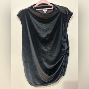 a new day Black Velvet Blouse